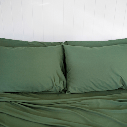 Bambusa bamboo fitted sheet hunter green