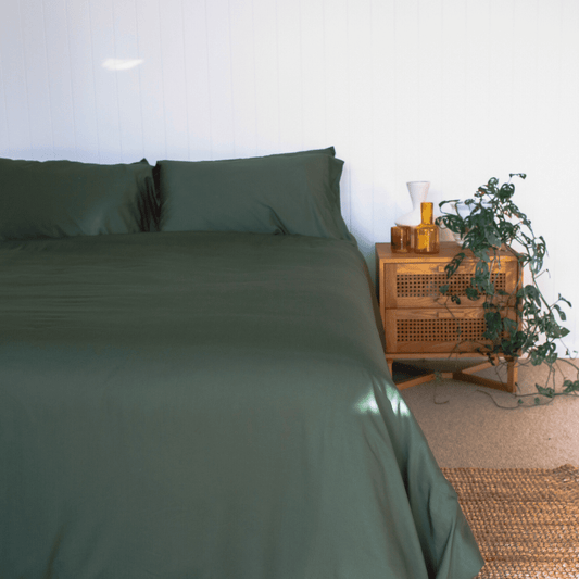 Bamboo Quilt Cover Set HUNTER GREEN