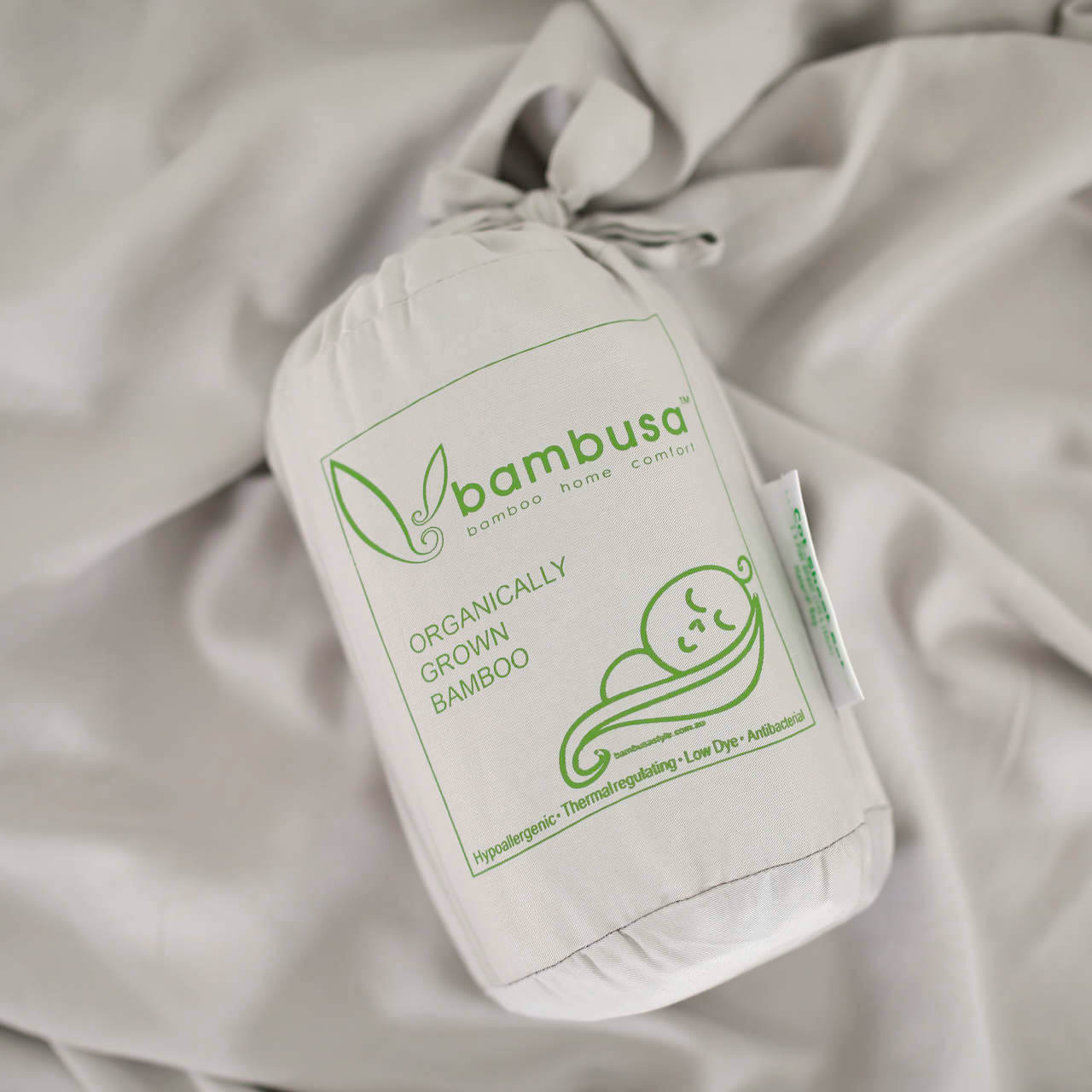 Bamboo Cot Sheet Set SILVER