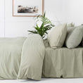 Load image into Gallery viewer, Quilt Cover Set & Fitted Sheet Bundle Green Tea
