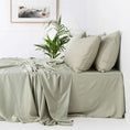 Load image into Gallery viewer, Quilt Cover Set & Fitted Sheet Bundle Green Tea