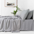 Load image into Gallery viewer, Bamboo Fitted Sheet PEWTER

