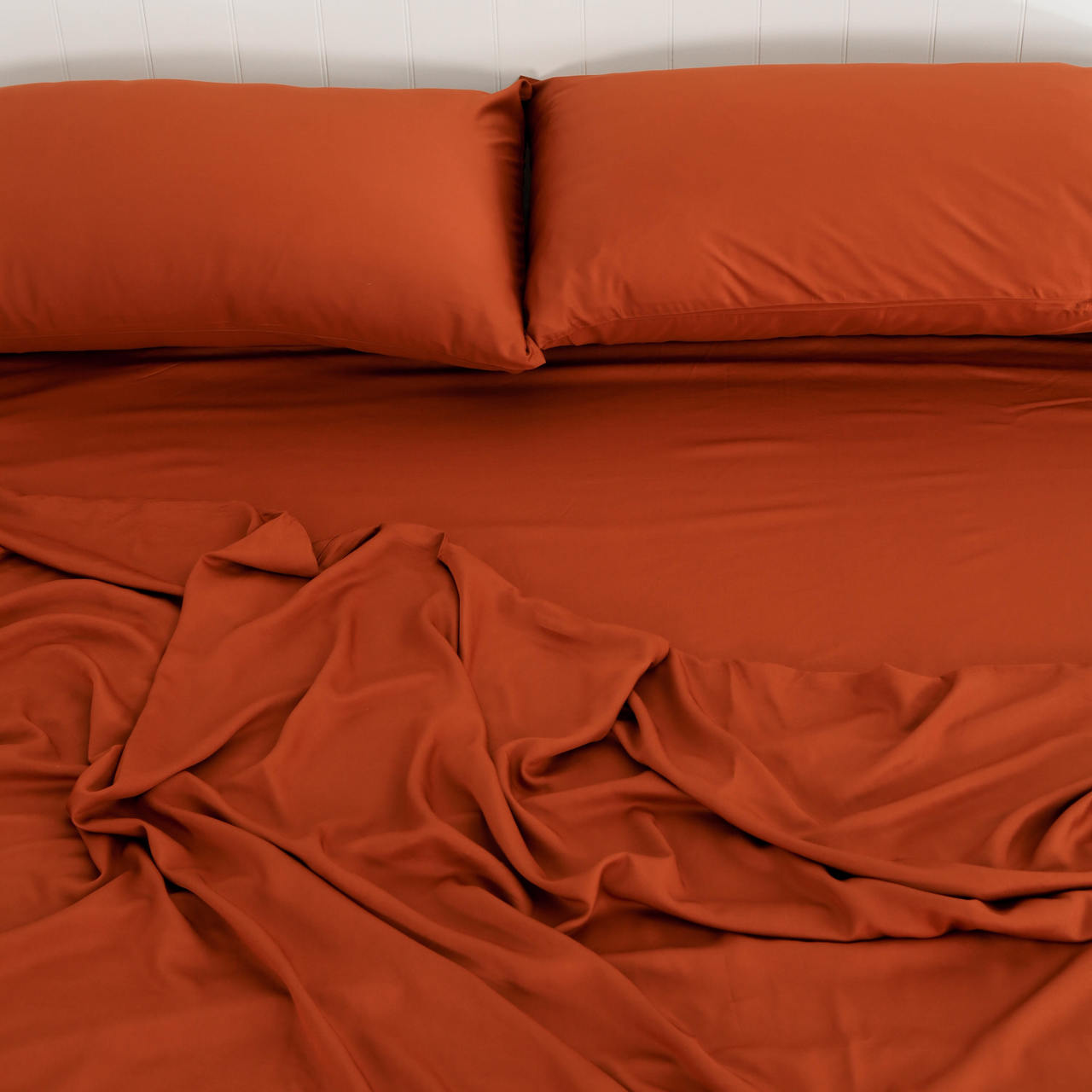 Bamboo Fitted Sheet RUST
