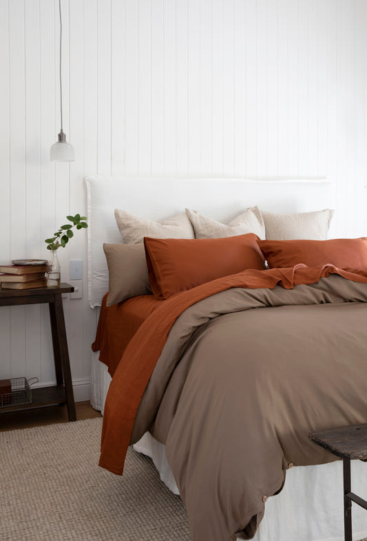 Bamboo Quilt Cover Set MOCHA