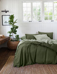 Load image into Gallery viewer, Bamboo Quilt Cover Set HUNTER GREEN