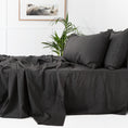 Load image into Gallery viewer, Bamboo Charcoal Flat Sheet BLACK
