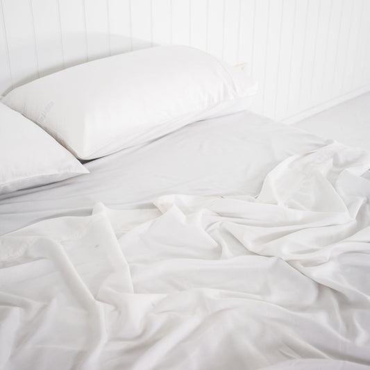 Bamboo Fitted Sheet WHITE