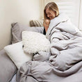 Load image into Gallery viewer, Bamboo Fitted Sheet SILVER