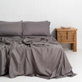 Load image into Gallery viewer, dove grey bamboo sheet set front image