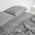Load image into Gallery viewer, Bamboo Charcoal Fitted Sheet GREY