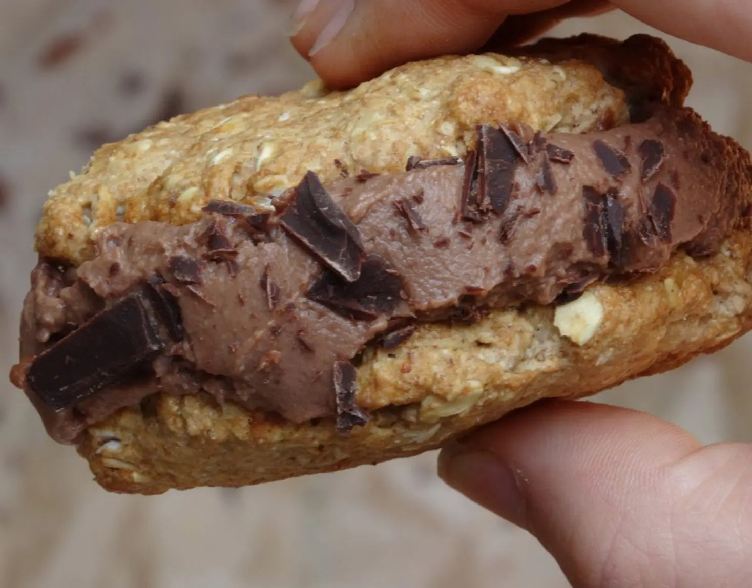 Chocolate Chip Cookie Sandwich // @planty.of.food