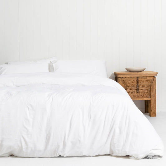 Bamboo Quilt Cover Set WHITE