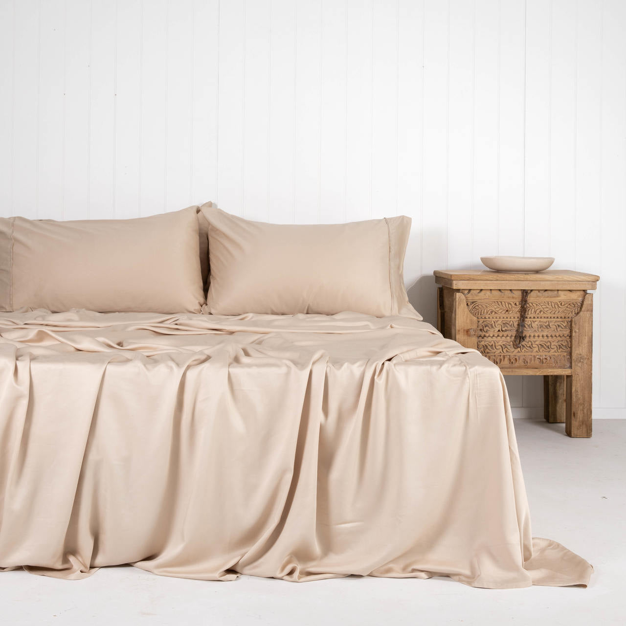 Bamboo Fitted Sheet SAND