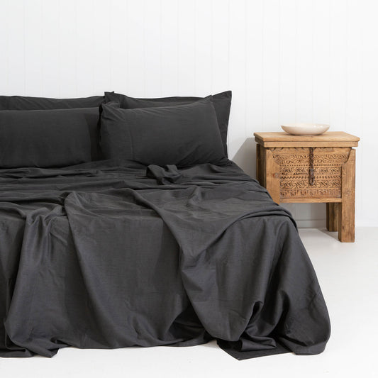 Bamboo Charcoal Flat Sheet BLACK