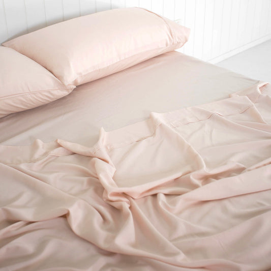 Bamboo Fitted Sheet CLAY PINK