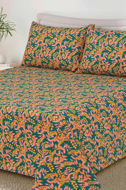 Floral Bed Sheet Set – Premium Cotton Blend