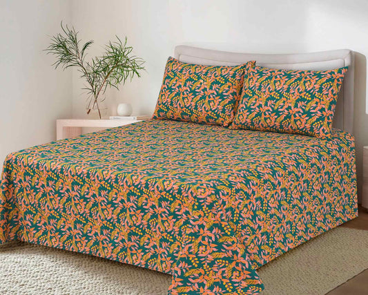 Floral Bed Sheet Set – Premium Cotton Blend