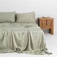 Load image into Gallery viewer, Bamboo Fitted Sheet GREEN TEA
