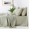 Load image into Gallery viewer, Bamboo Fitted Sheet GREEN TEA
