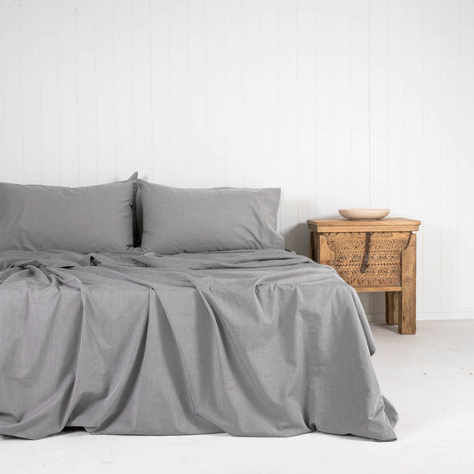 Bamboo Charcoal Flat Sheet GREY