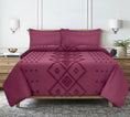 Load image into Gallery viewer, Maroon Ruby Tufted Quilt cover Set - Pure Cotton
