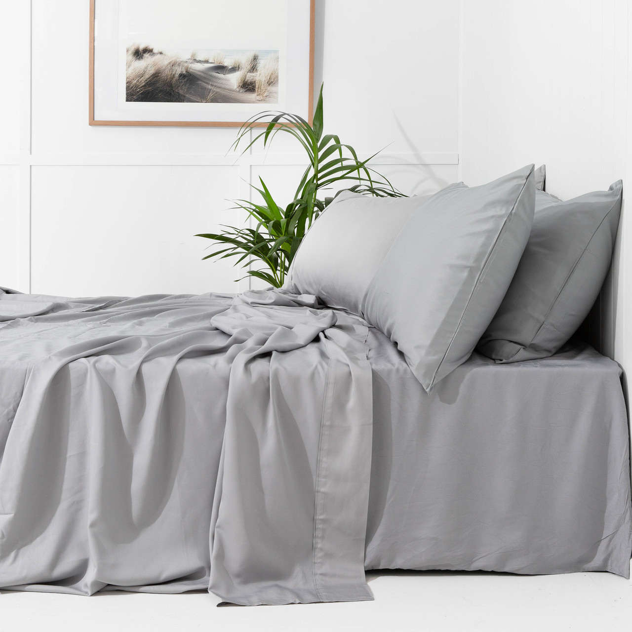 Bamboo Fitted Sheet PEWTER