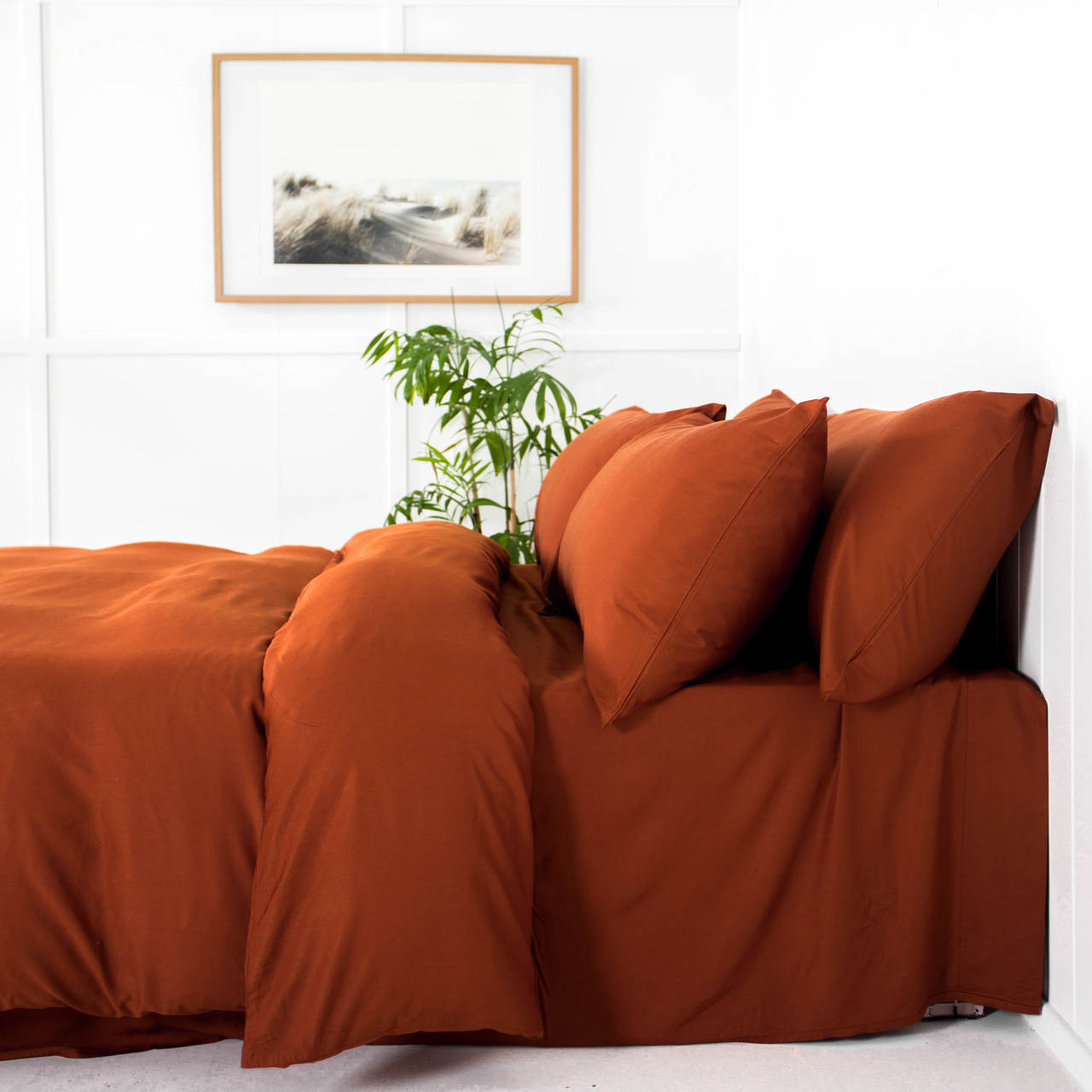 Bamboo Fitted Sheet RUST – Bambusa Australia