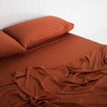 Load image into Gallery viewer, Bamboo Fitted Sheet RUST
