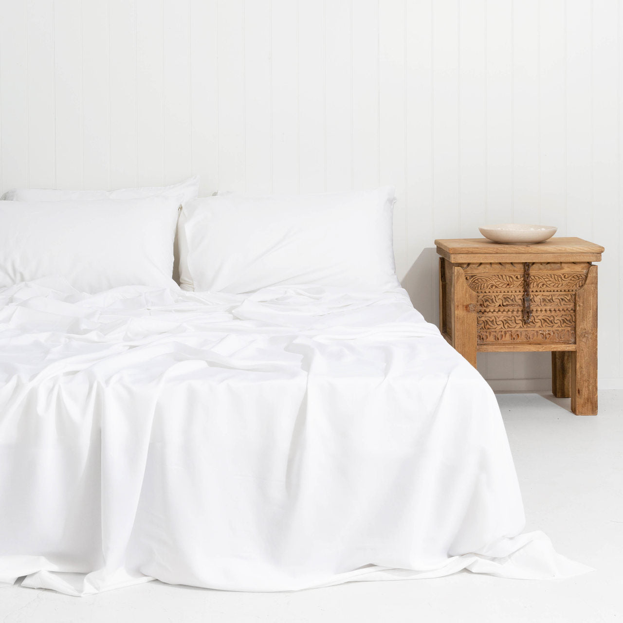 Bamboo Flat Sheet WHITE