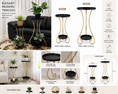 Load image into Gallery viewer, Black & Gold Two-Tier Metal Plant Stand | 60cm & 70cm
