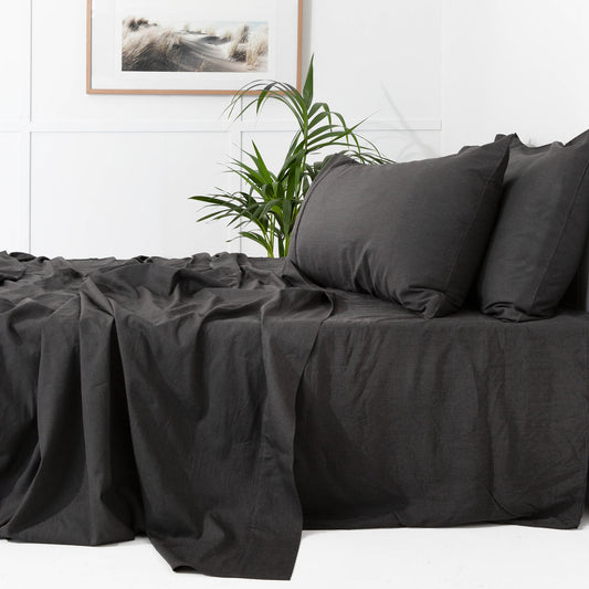 Bamboo Charcoal Flat Sheet BLACK
