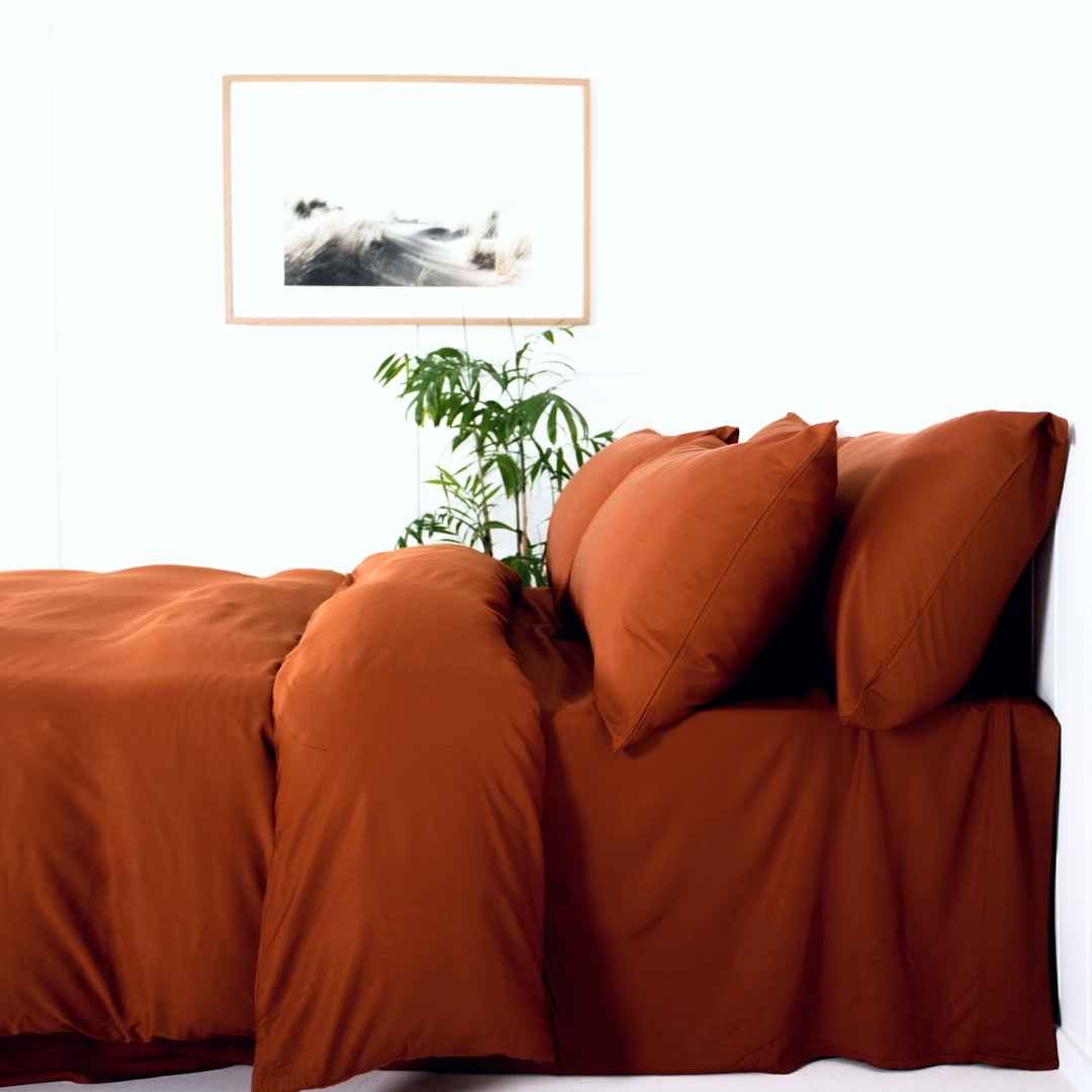 Bamboo Quilt Cover Set RUST