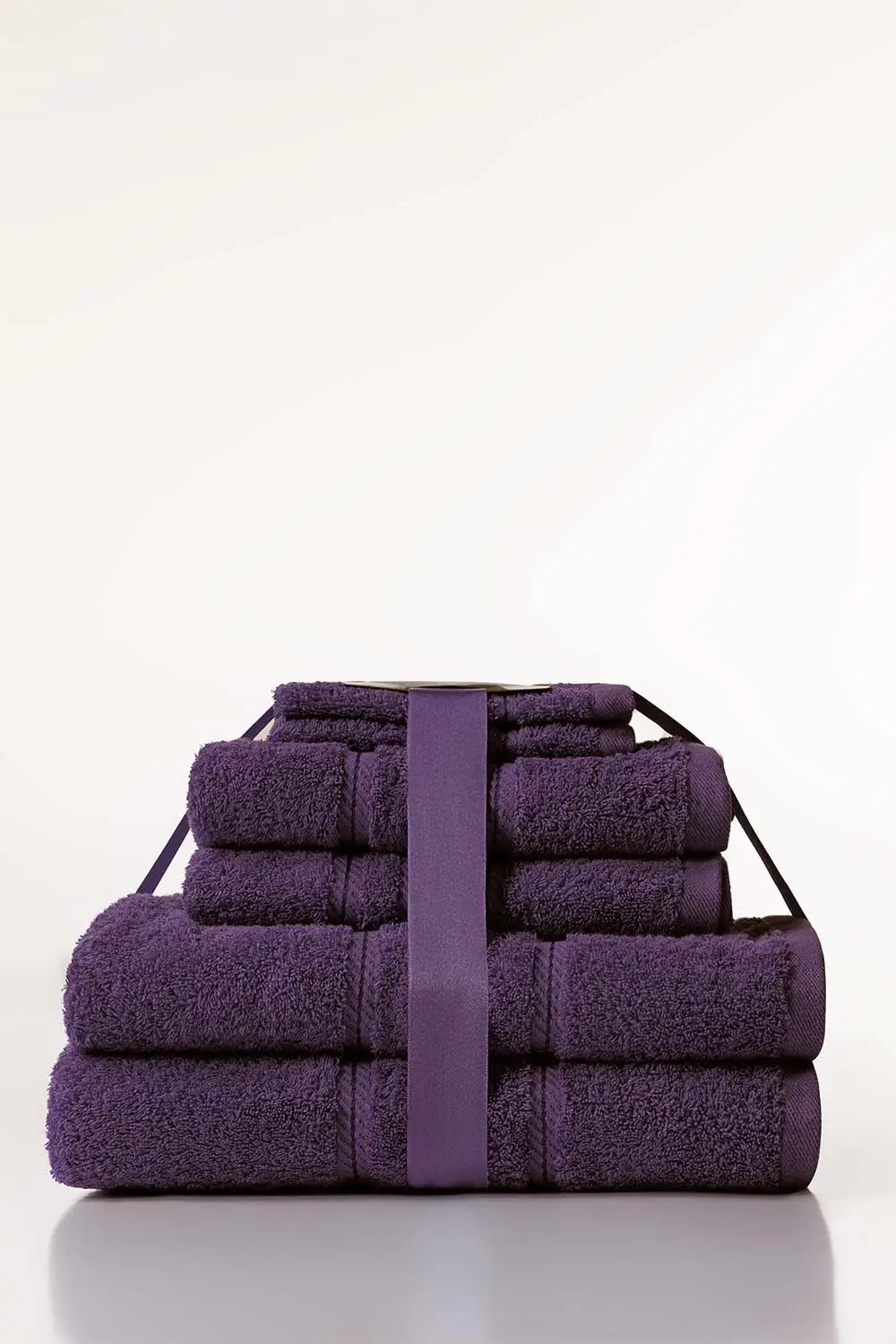 6-Piece Combed Cotton Towel Set – Luxurious Deep Plum Color