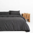 Load image into Gallery viewer, Bamboo Charcoal Fitted Sheet BLACK
